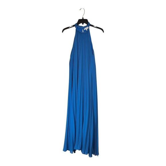 MELLODAY Pleat Trapeze Sleeveless Dress in Bright Blue NWT - Picture 2 of 7